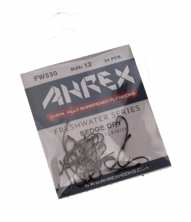 Ahrex Fw530 Sedge Dry Hook Barbed #8 Trout Fly Tying Hooks